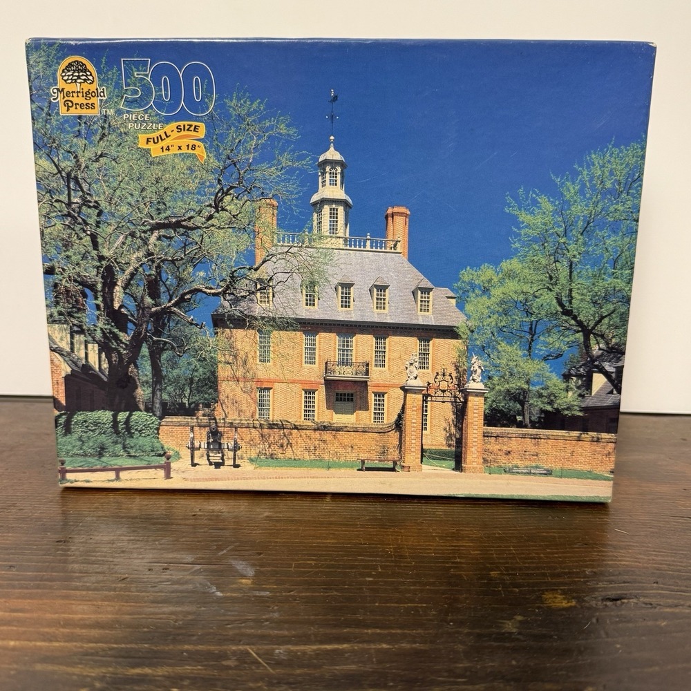 VNTG 1996 Merrigold Press‎ 500 Piece Puzzle Factory Sealed Colonial Williamsburg
